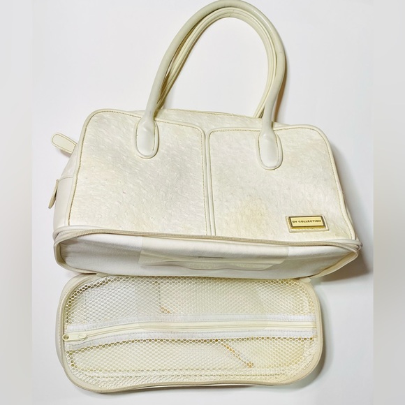 DV Collection White Top Handle Leather Satchel Hand Bag Designer for Women’s - Picture 4 of 4